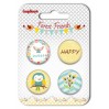 Selfadhesive buttons/badge - ScrapBerry's - Forest Friends 01