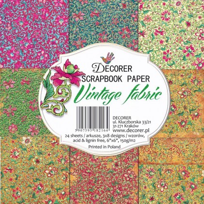 Pad of scrapbooking papers - Decorer - Vintage Fabric