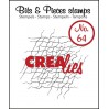 Clear stamp - Messy fibers - Crealies - Bits & Pieces no. 64