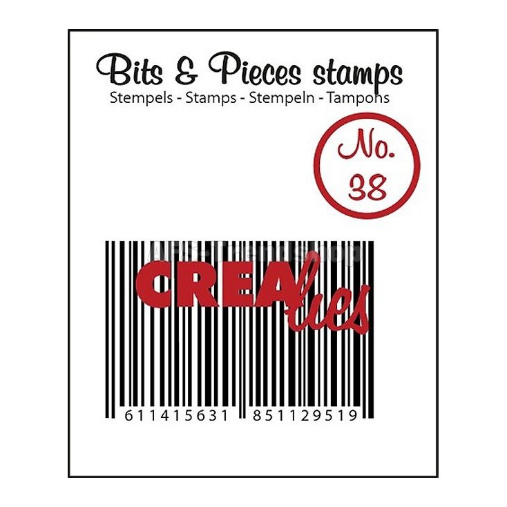 Clear stamp Crealies - Bits & Pieces no. 38 - Barcode