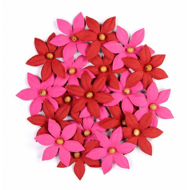 Paper flower set - Beaded Lilies Pink
