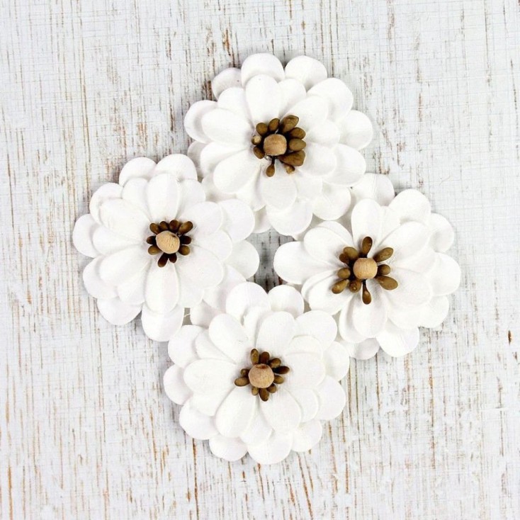 Paper flower set - Mountain Daisies Classic White